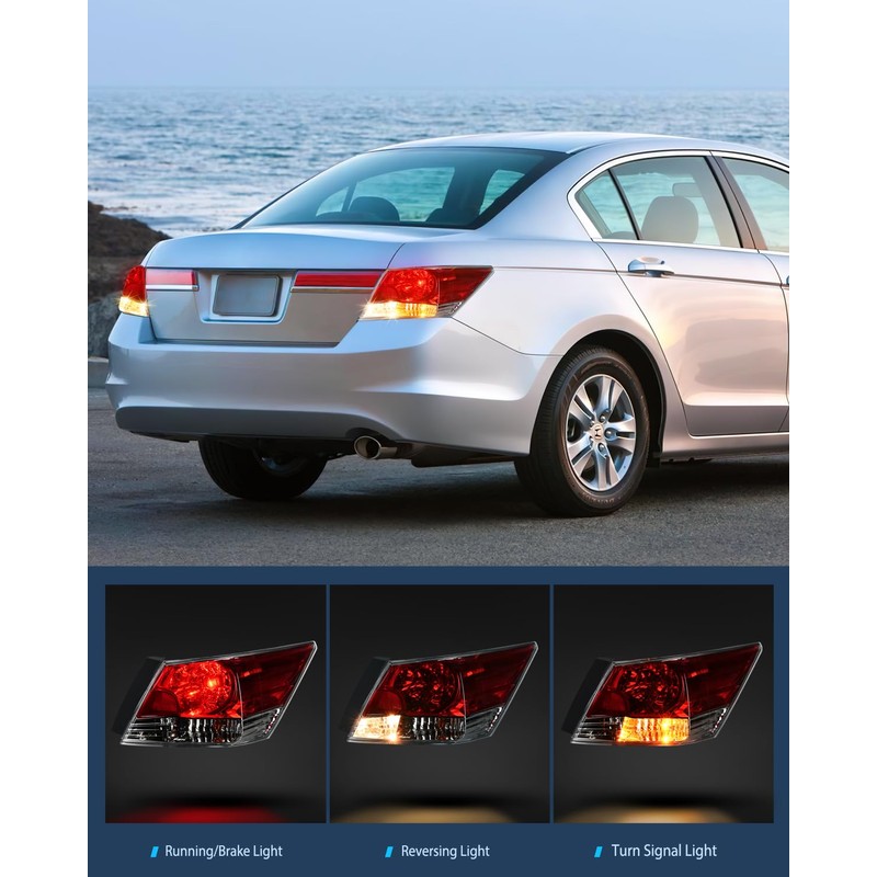 Nilight Taillight Assembly Compatible with 2008 2009 2010 2011 2012