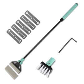 UPETTOOLS 19.7 Inch Aquarium Algae Scraper Cleaner with 5 Stainless Steel Blades – Fish Tank Glass Cleaning Brush for Easy Tank Maintenance,20-40 Gallon