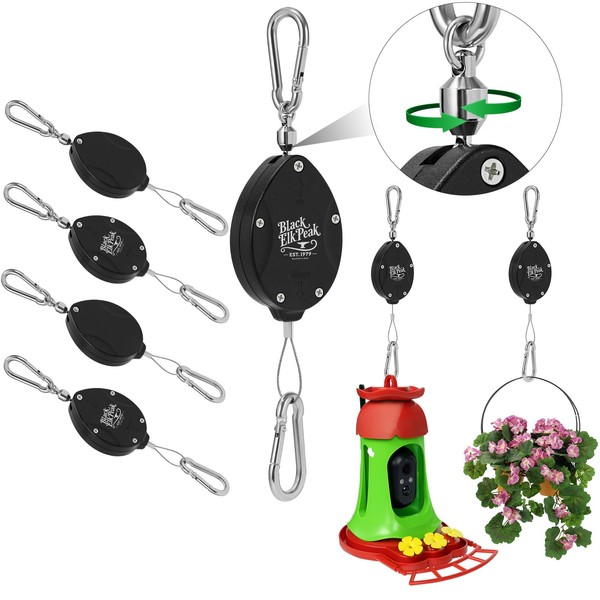 Plant Pulleys for Hanging Plants, Heavy Duty Retractable Hangers, 304