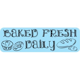 10in x 3in Blue Baked Fresh Daily Magnet Car Truck Vehicle Magnetic Sign