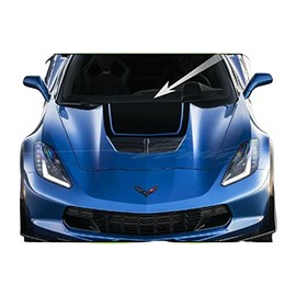 Hood Blackout Racing Stripes - Corvette c7 z06 z07 - - Front - Decal - - Auto Side Decals - Stripe for Cars - Car Big Stickers Body (Color: Gloss Black)
