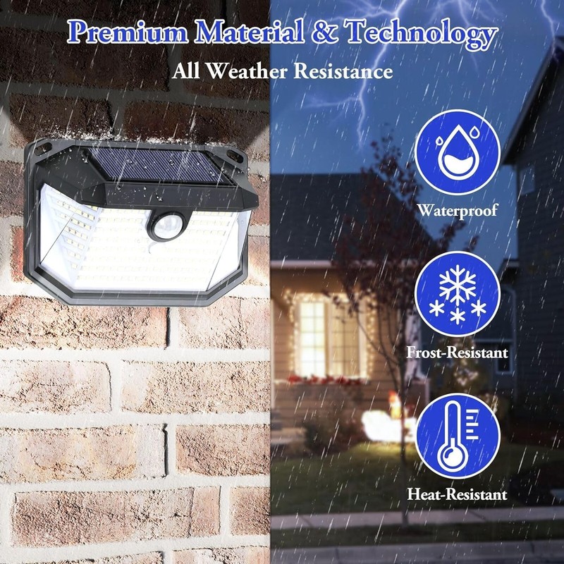 Solar Outdoor Lights, 12-Pack Super Bright 178 LEDs Motion Sensor