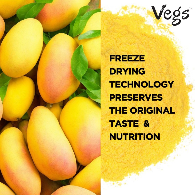 Vegs Mango Juice Powder - Freeze Dried Organic Mango Juice