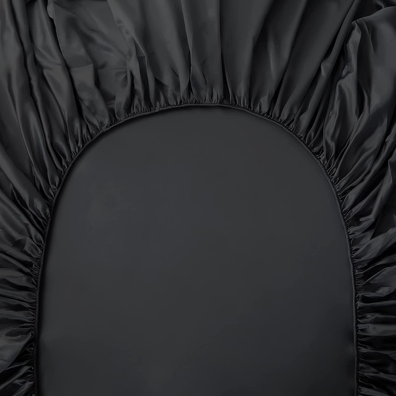 Silky Satin Fitted Sheet Only Classic Luxury Silky Soft Bed