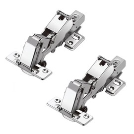 165 Degree Soft Close Detachable European Hinges Frameless Cabinet Half Overlay Door Hinges, 2 Pack for Lazy Susan Cabinet Corner Kitchen Cabinet Folden Door