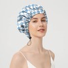 Zewurtuw 2 PCS Shower Cap Adjustable Reusable Double Waterproof Layer