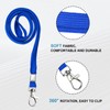3 Pack Clear ID Badge Holder with Lanyard Blue Lanyards