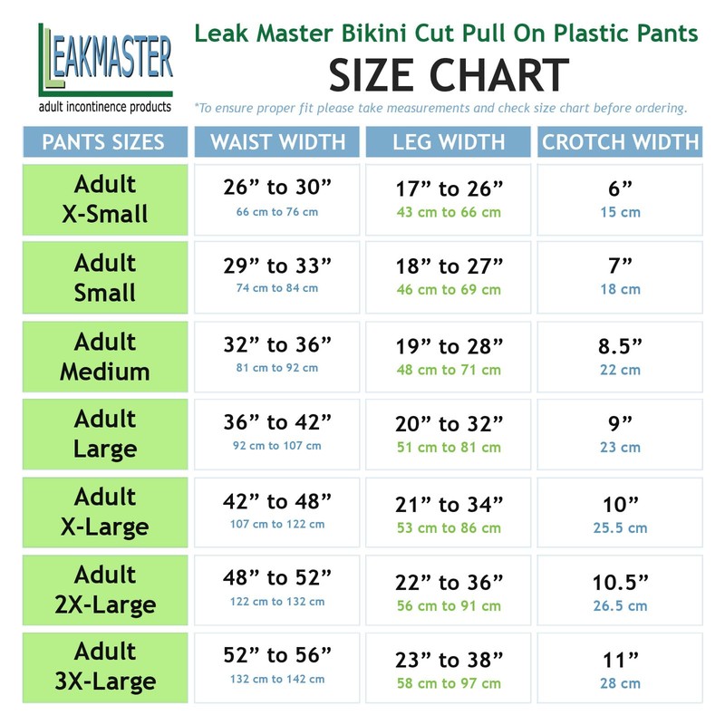Bikini Cut Pull-On Style Adult Plastic Pants by LeakMaster -