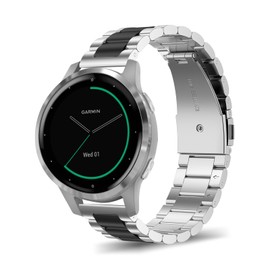 SumRioo 20 mm Bracelet for Garmin Vivoactive 5/Vivoactive 3/Vivoactive 3 Music/Venu 2 Plus/Venu Sq, Stainless Steel Metal Replacement Strap for Garmin Forerunner 55/245/245 Music/645/645 Music -