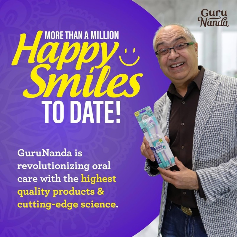GuruNanda Butter On Gums Toothbrush, ADA Accepted, with 8000+ Ultra