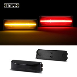Plug and Play Truck Side Marker Light for Dodge Ram 2500/3500 1994-2002 Truck Fender LightLight Color: front: amber +rear : red, Specification: Smoke Lens