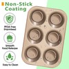 Kevenal Jumbo-Muffin-Pan - Nonstick 6-Cup Large Cupcake Pan, Heavy Duty