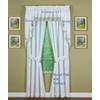 Today's Curtain Verona Reverse Embroidery Valance, 14", White/Blue
