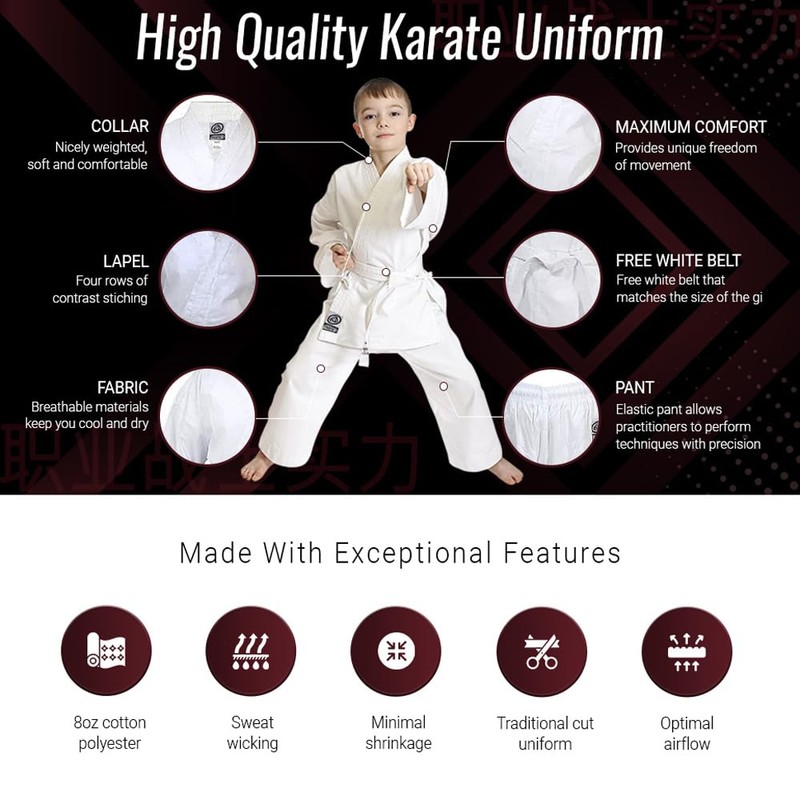 REEVO Student Karate Gi - White 3