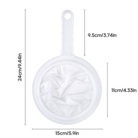 Mesh Strainer Nylon Sieve Filter Strainers 300 Mesh Nylon Sieve with Handle Household Strainer Hand Strainer for Fine Mesh Strainer for Kitchen Funnel Juice Milk Coffee Wine