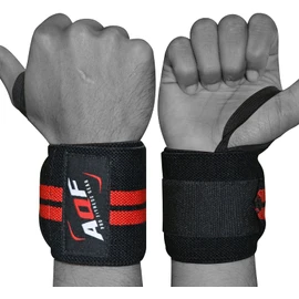 AQF Power Weight Lifting Wrist Wraps Supports Gym Training Fist Straps - Sold as Pair & One Size Fits All (Black)
