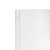 versando versando 100x A4 Prospekthüllen Business mit Heftrand Klarsichthüllen genarbt