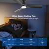 Depuley 42-Inch Ceiling Fans with Lights: Black 3 Blade Flush