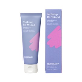 KraveBeauty Makeup Re-Wined - Transforming Jelly Oil Cleanser for Effortless Removal of Makeup and Impurities with Upcycled Grapeseed Oil, for All Skin Types, Vegan and Cruelty-Free, 3.38 fl oz