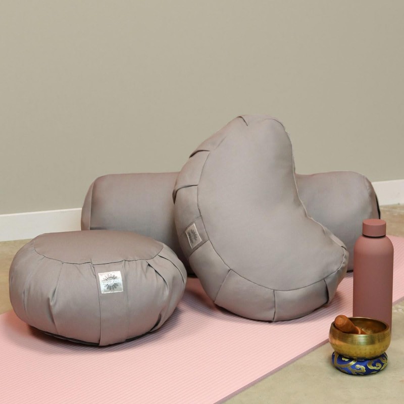 Vivezen - Zafu Bean Bag Meditation Cushion Yoga Crescent Moon
