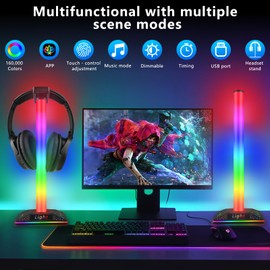 Oumida LED Light Bar, TV Backlight, Gaming Lamp Works RGB Ambient Smart Sync with Music and App Control for Gaming Decoration PC TV Room Decoration (2)