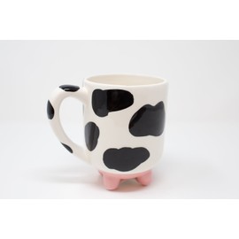 Boston Warehouse Boston Warehouse Udderly Cow Mug with Non-Skid Silicone Feet, Hand Painted Ceramic, 20 fl.oz.