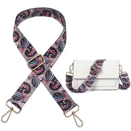 LUCSIS Purse Shoulder Straps Replacement, Adjustable Crossbody Bag Straps, Wide Guitar Straps Various Patterns for Handbags shoulder bags (pattern8)