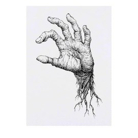 'Zombie Hand' Temporary Tattoo - Water Resistant, Skin-Safe, Non-Toxic Transfer (TO00084949)