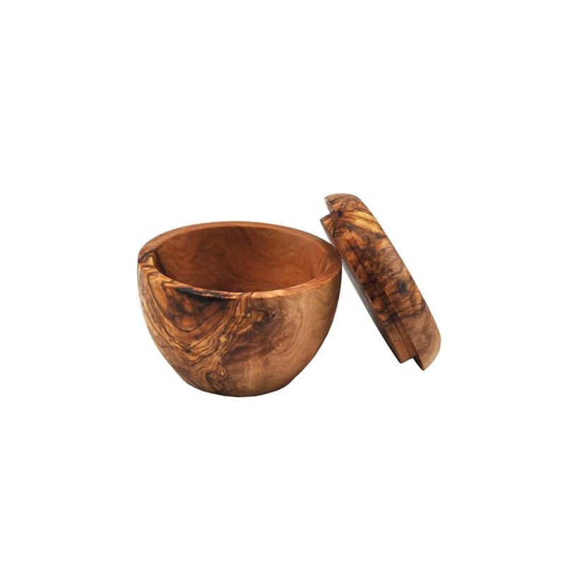 Naturally Med Olive Wood Sugar Pot/Salt Keeper