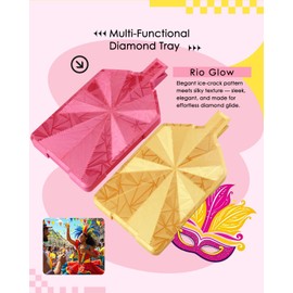 ForeverYoung Crystalline Diamond Art Trays with Lids Diamond Painting Accessories, 2-Piece Diamond Painting Trays with Lids, Silky Diamond Art Accessories and Tools, Rio Glow