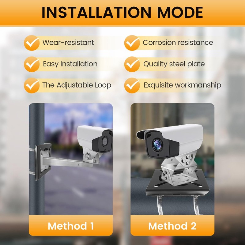 Haskoss Universal Vertical Pole Mount Security Camera Mount Camera Bracket