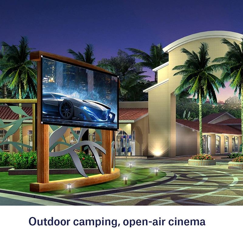 Tissting Projector Curtain Canvas, White Projector Curtain, Portable Projection Screen,