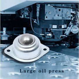 Flat Ball Roller, Pack of 10 Ball Castors, Furniture Castors, Universal Ball Bearing Transfer Bearing, Carbon Steel, Carbon Steel Ball Roller Bearings, Round Castors, Mounted Bearing for Trolley