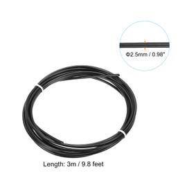 PATIKIL 10 ft Quick Jump Rope Replacement Cable 2 Pack 2.5 mm Professional Skipping Rope Steel Wire Replacement for High Speed Jump Ropes Black