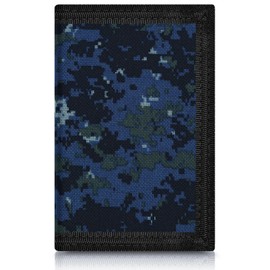 SUNDEE RFID Slim Canvas Sports Purse Camouflage Pattern Wallet with Zip Wallet for Children Teenagers Boys, smdb, Standard size, Classic