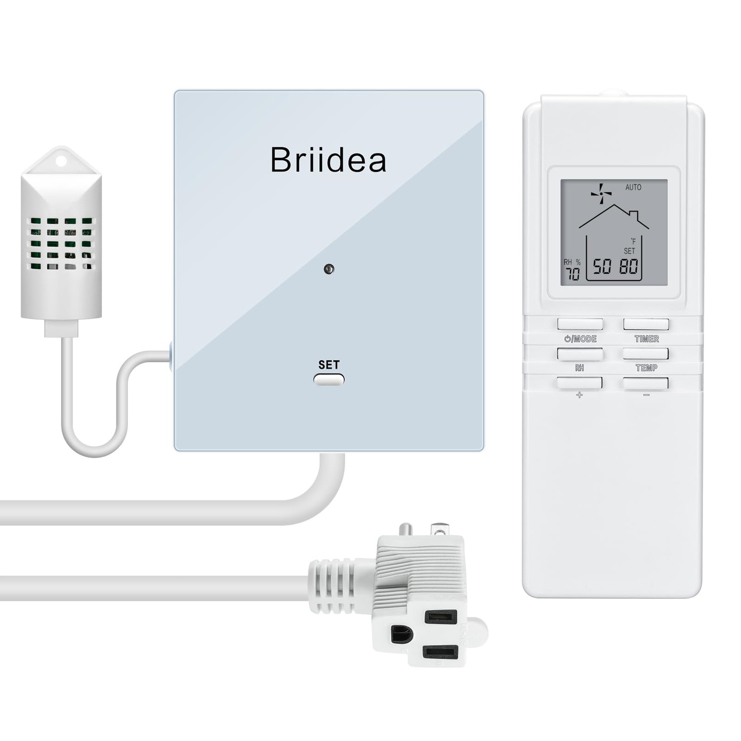 briidea Exhaust Fan Remote Control Kit, Attic Fan Thermostat Control ...