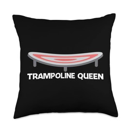 Cool Trampoline For Women Mom Recreational Outdoor Activity Throw Pillow