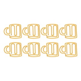 Office Clips 100pcs Cute Paper Yellow Cup Style Strong Metal