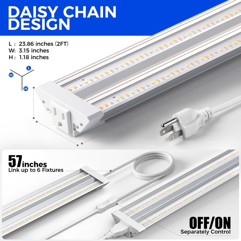 Barrina TX36 2FT LED Grow Light for Indoor Plants, 36W(200W
