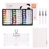 ZYDYRX 24 Colours Mini Watercolour Travel Set with Watercolour Paper