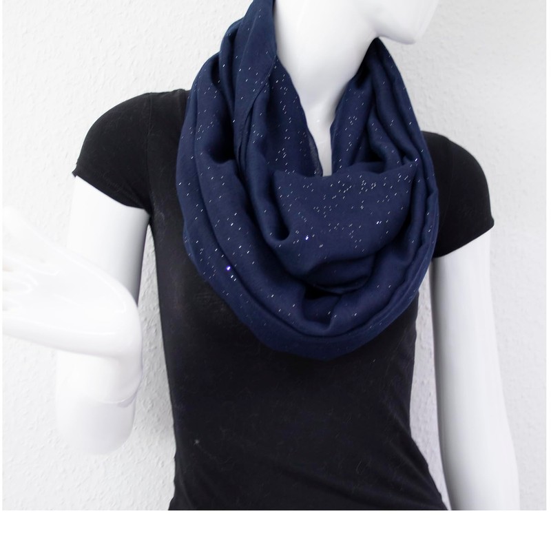 Gloop 01122-01123-P Women's Elegant Plain Loop Scarf, Tube Scarf, Plain