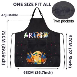 ENSIANTH Artist Aprons Gifts for Painters Aprons with Pockets Painting Cooking Kitchen Apron Painting Lover Gift Artist Lovers Gifts (Artist Aprons Gifts for Painters Artist)