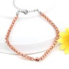 4mm Garnet Bracelet Hematite Beaded Bracelets Rose Gold Adjust -