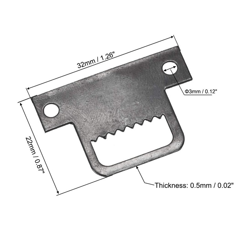 sourcing map Picture Hangers, 32mm x 22mm Double Hole with