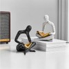 Home Decor Pulp Reading Thinker Statue Aesthetic Sculpture Room Decor