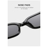 Retro Rectangle Sunglasses Women (Black) + Protection Case
