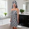 Black and White Towels Set of 8, Cute Checkered Towels