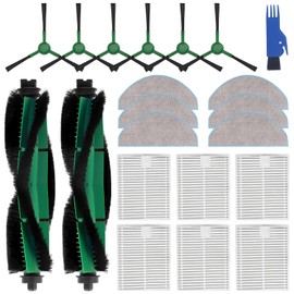 SOBEAU SOBEAU Zubeh?rset Kompatibel mit iRobot Roomba Y0110/ Y0112/ Y0140 Saugroboter, 2 Hauptb1rste, 6 Filter, 6 Wischpad, 6 Seitenb1rsten, Ersatzteile f1r Roomba Y0112