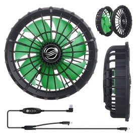 Work Clothes, Fan Unit, Boost, Brushless Motor, USB Connection and High Output, 3 Stage Wind Speed Adjustment, Low Noise, Heatstroke Prevention, Removable, Compatible with All Work Clothes