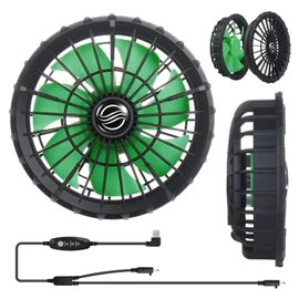 Work Clothes, Fan Unit, Boost, Brushless Motor, USB Connection and High Output, 3 Stage Wind Speed Adjustment, Low Noise, Heatstroke Prevention, Removable, Compatible with All Work Clothes